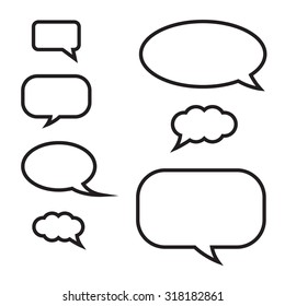 Set of speech bubbles.