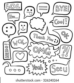 Set of speech bubbles