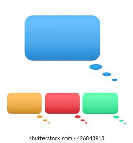  Set of speech bubbles.