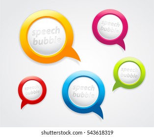 Set of speech bubbles.