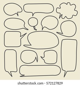 Set of speech bubbles 