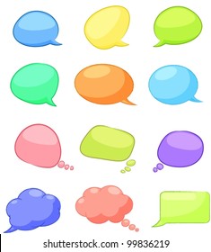A set of speech bubbles