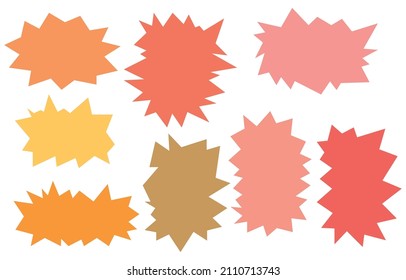 Stellen Sie Sprachblasen ein. Herbst- und Herbstkonzept auf weißem Hintergrund.warm-Farbchat-Vektor-Doodnachricht oder Symbol-Ausblendung für Kommunikation und minimaler Nachrichtendialog