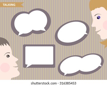 Set of speech bubbles blank templates. Vector illustration  in eps8 format.
