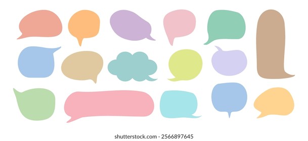 Set Of Speech Bubbles Colorfull Illustration