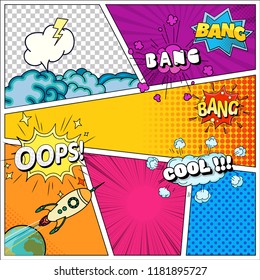 Set of speech bubbles comic clouds. Thought, speech bubble, dream cloud. Wow, boom, cool, lol yes bang super Vector illustration