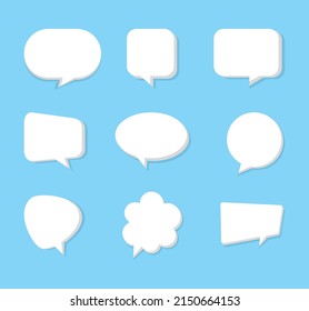 set of speech bubbles, communication concept, vector illustration