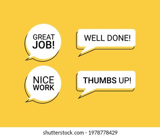 Set of speech bubbles concept. Motivated text for business, marketing and advertising vector illustration.