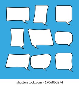 Set of speech bubbles. Dialog balloons. Vector illustration.