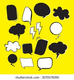 Set of speech bubbles. Dialog balloons. Vector illustration.