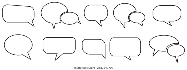 set of speech bubbles. Different Speech bubbles for talk, dialogue, decoration.