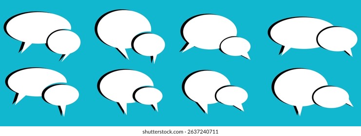 set of speech bubbles. Different Speech bubbles for talk, dialogue, decoration.