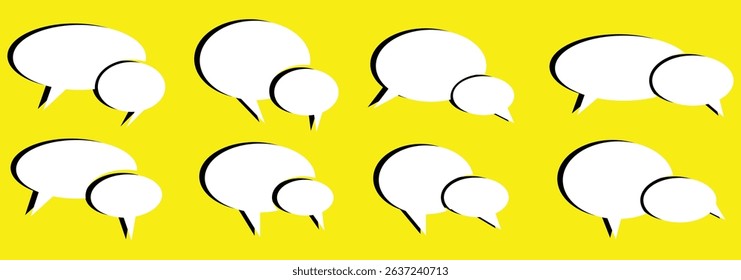 set of speech bubbles. Different Speech bubbles for talk, dialogue, decoration.