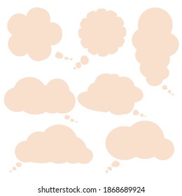 Set of  speech bubbles, empty bubbles , speaking and talk, communication and dialogue, vector illustrations.