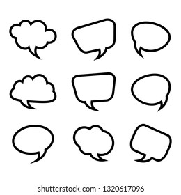 Set of speech bubbles Icon. Vector concept illustration for design.