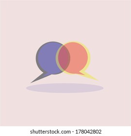 set speech bubbles icon vector