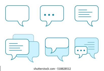 Set of speech bubbles icons