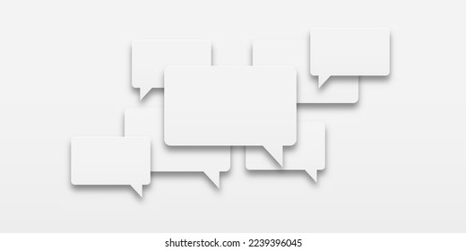 Set of speech bubbles icons. Communication between people, a kind of active conversation. The concept of human communication. illustration of speech bubbles on a white background.