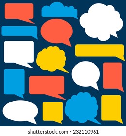 Set of speech bubbles. Infographic elements for your design. 