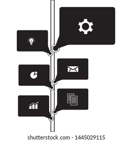 set of speech bubbles infographics icons
