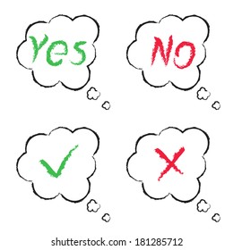 Set of speech bubbles on white background