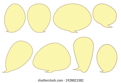 Establecer burbujas de voz en un fondo blanco, en un lenguaje vectorial o en una burbuja de charla, el icono habla para agregar texto