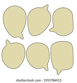 Set speech bubbles on a white background, vector speaking or talk bubble , icon text or communication