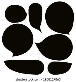Establecer burbujas de voz en un fondo blanco, hablando vectorial o burbuja de charla , chat de iconos o mensaje , usar para agregar texto , estilo oval y doodle