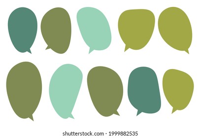 Set speech bubbles on white background. chat box or chat vector doodle message or communication icon Cloud speaking for comics and comics message dialog