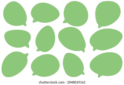 Set speech bubbles on white background. chat box or chat vector square and doodle message or communication icon Cloud speaking for comics and minimal message dialog