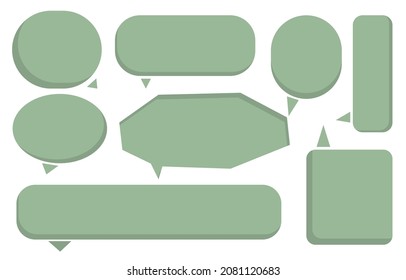 Set speech bubbles on white background. chat box or chat vector square and doodle message or communication icon Cloud speaking for comics and minimal message dialog