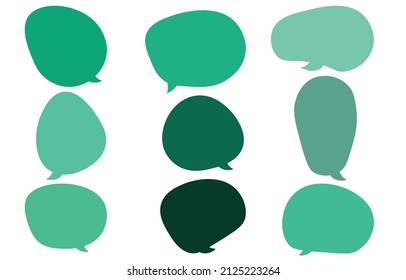Set speech bubbles on white background. chat box or chat vector square and doodle message or communication icon Cloud speaking for comics and minimal message dialog
