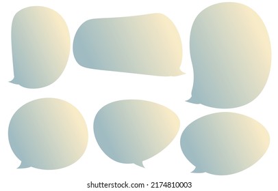 Set speech bubbles on white background. chat box or chat vector square and doodle message or communication icon Cloud speaking for comics and minimal message dialog
