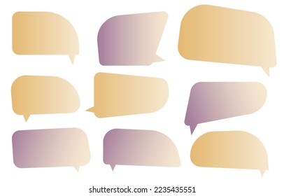Establece burbujas de voz en fondo blanco. caja de chat o chat vector cuadrado y doodle mensaje o icono de comunicación Nube hablando por historietas y diálogo de mensajes mínimo