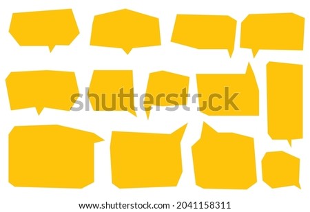 Set speech bubbles on white background. chat box or chat vector halloween message or communication icon Cloud speaking for comics and minimal message dialog