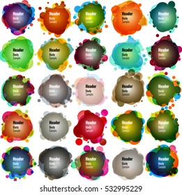 Set of Speech bubbles. Original illustration. EPS 10 vector file included