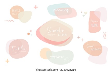 Set of speech bubbles in pastel color with icons vector	