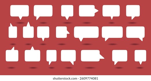 Set of speech bubbles Short Phrases. Cartoon Vector illustration. Isolated on transparent background. Hand draw style, dialog clouds.