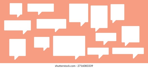 Set of speech bubbles Short Phrases. Cartoon Vector illustration. Isolated on transparent background. Hand draw style, dialog clouds.