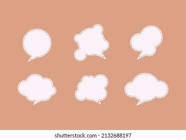 set of speech bubbles with some type of bubbles