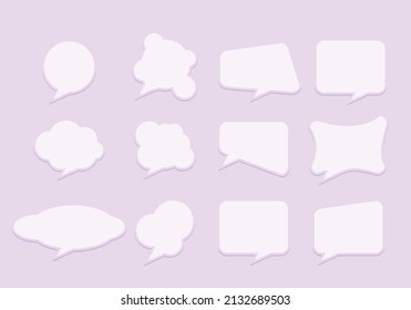 set of speech bubbles with some type of bubbles