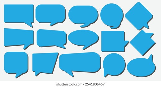 Set of speech bubbles. Speak bubble text, cartoon chatting box, message box. Talk bubble. Set of hand drawn speech bubbles. Dialogue balloons. Comic speech bubbles