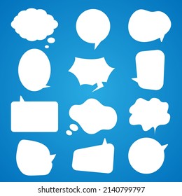 Set of speech bubbles, style balloon vector illustration design of thought symbol.
