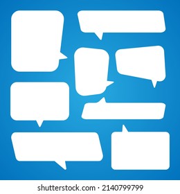 Set of speech bubbles, style balloon vector illustration design of thought symbol.