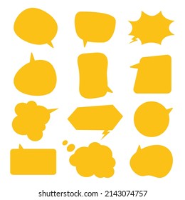 Set of speech bubbles, style balloon vector illustration design of thought symbol.