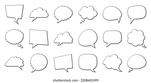 Set of speech bubbles vector