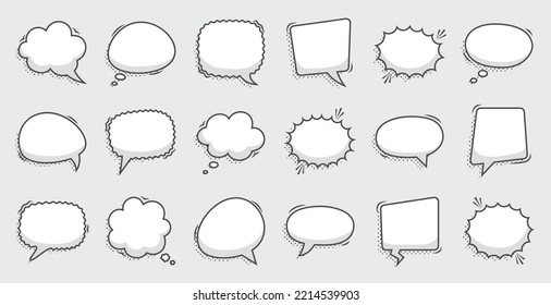 Set of speech bubbles vector