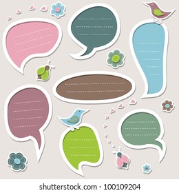 Set of speech bubbles. Vector design elements