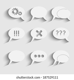 Set of speech bubbles. Vector eps10