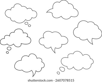 Set of speech bubbles vector illustartion